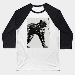 Leopard Shadow Silhouette Anime Style Collection No. 182 Baseball T-Shirt